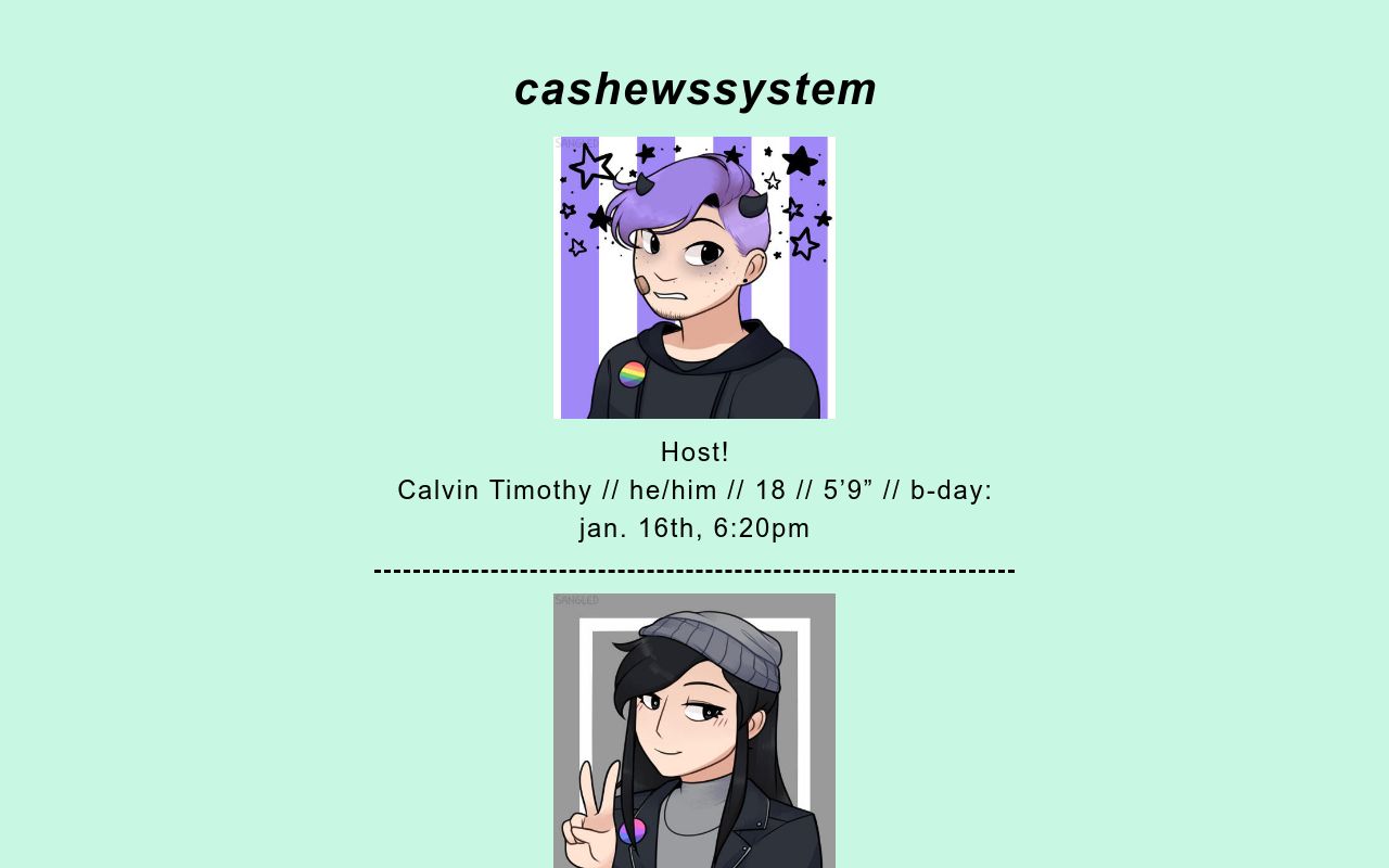 Carrd profile picture for @cashews